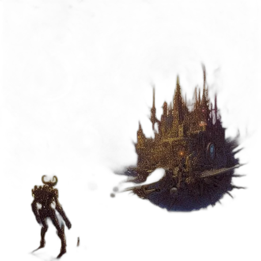 creature, dragon, mask, crown transparent PNG cut-out
