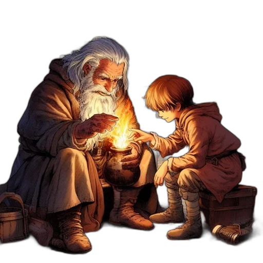 concept art, fantasy art, photorealistic, pixel art transparent PNG cut-out