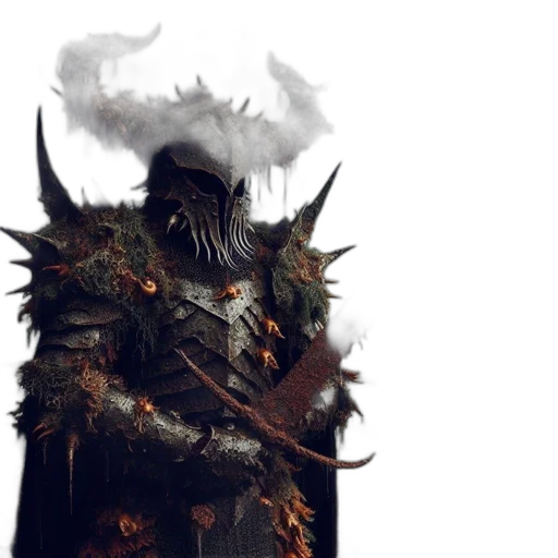 mask, dragon, sword, creature transparent PNG cut-out