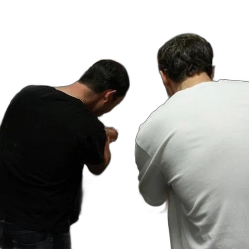 staff, two, men, front transparent PNG cut-out