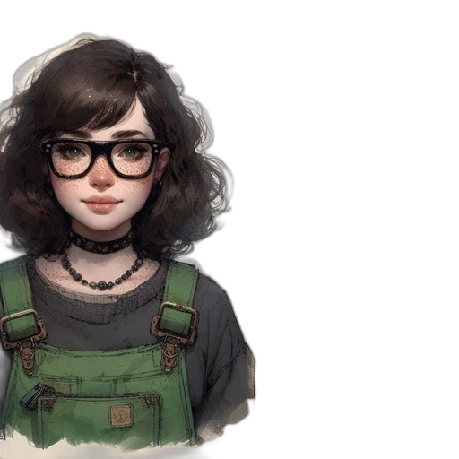 face, dress, staff, fantasy art transparent PNG cut-out