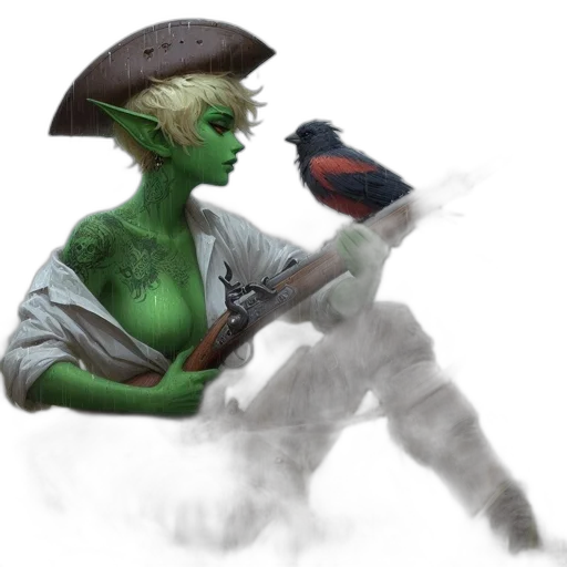 staff, creature, hat, mask transparent PNG cut-out