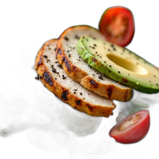 food, photorealistic, 3d render, watercolor transparent PNG cut-out