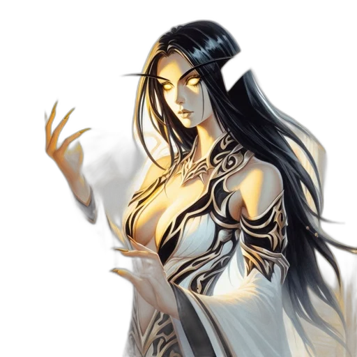 dress, fantasy art, concept art, comic book art transparent PNG cut-out