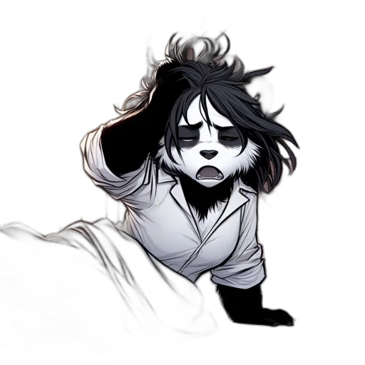creature, hair, mask, concept art transparent PNG cut-out