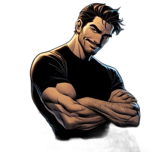 comic book art, concept art, cartoon, fantasy art transparent PNG cut-out