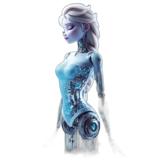 robot, dress, concept art, fantasy art transparent PNG cut-out