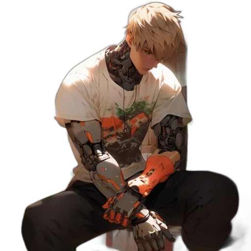 robot, weapon, staff, concept art transparent PNG cut-out