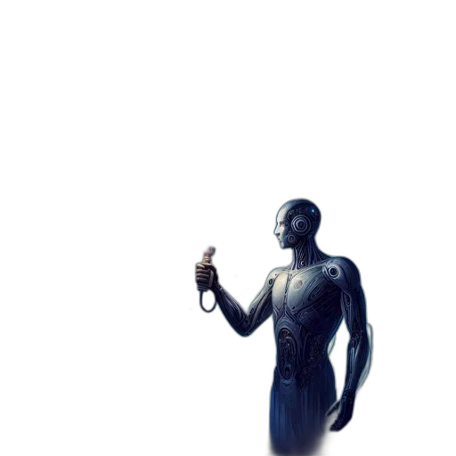 robot, bottle, dress, sword transparent PNG cut-out