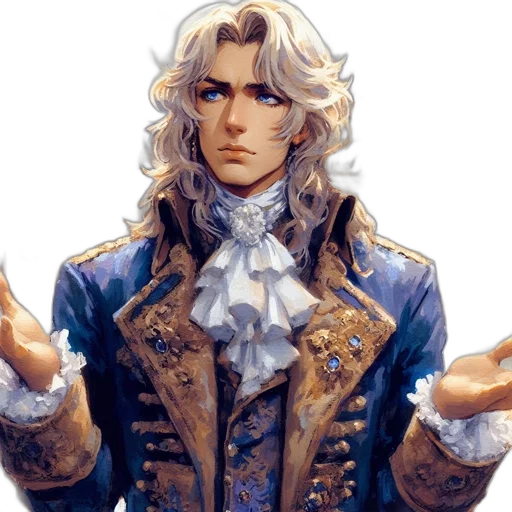jacket, staff, face, crown transparent PNG cut-out