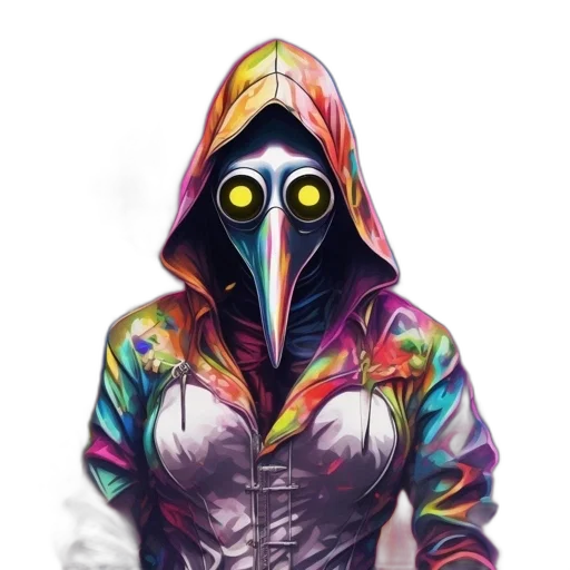 jacket, mask, creature, robot transparent PNG cut-out