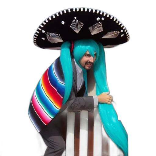 hat, jacket, umbrella, staff transparent PNG cut-out