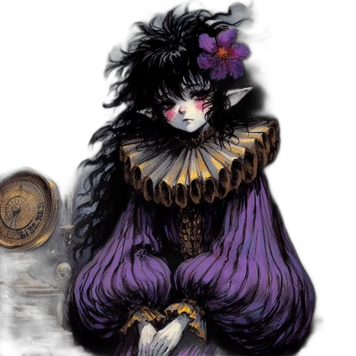 dress, jewelry, mask, fantasy art transparent PNG cut-out