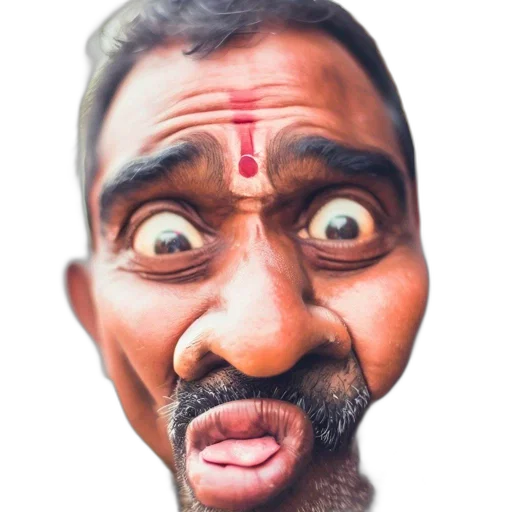 face, mask, staff, creature transparent PNG cut-out