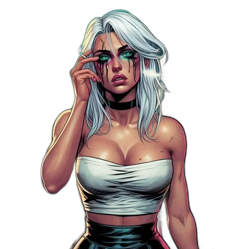 dress, comic book art, concept art, fantasy art transparent PNG cut-out