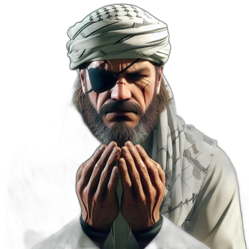 face, weapon, concept art, photorealistic transparent PNG cut-out