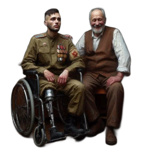 jacket, staff, oil painting, concept art transparent PNG cut-out