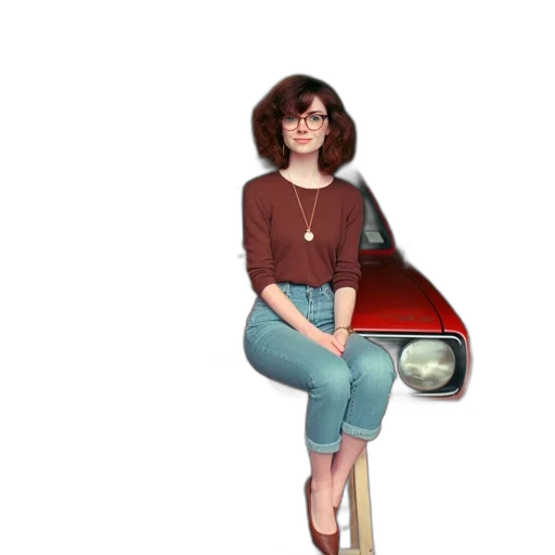 dress, staff, car, shoes transparent PNG cut-out