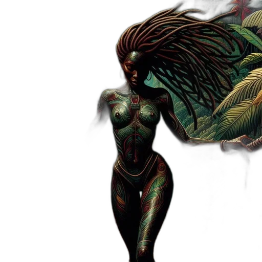 creature, hair, concept art, fantasy art transparent PNG cut-out