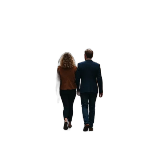 jacket, dress, staff, hair transparent PNG cut-out
