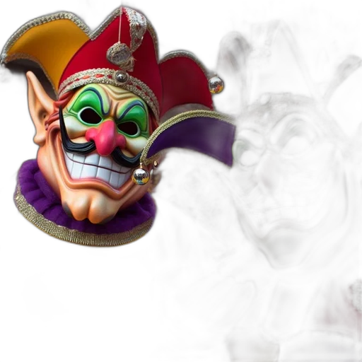 mask, crown, face, staff transparent PNG cut-out