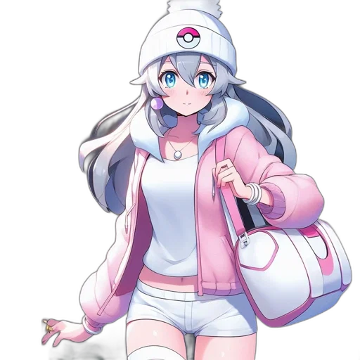 jacket, hat, dress, staff transparent PNG cut-out