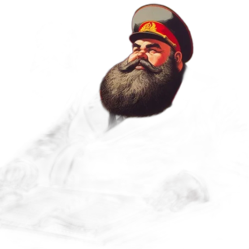 face, hat, staff, photorealistic transparent PNG cut-out