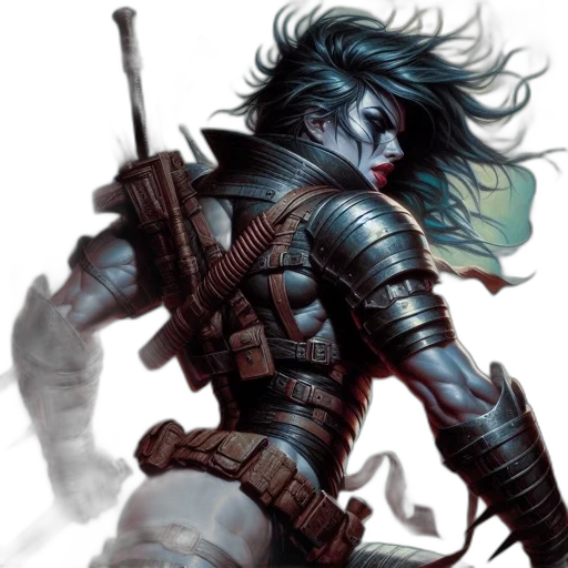 fantasy art, concept art, comic book art, photorealistic transparent PNG cut-out