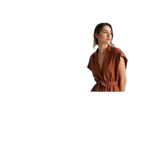 dress, jacket, staff, face transparent PNG cut-out
