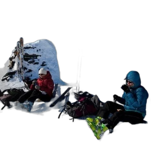 staff, concept art, snow, two transparent PNG cut-out
