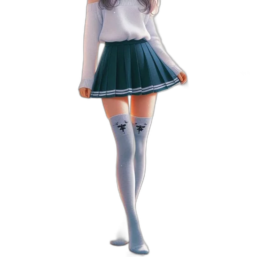 dress, robot, staff, 3d render transparent PNG cut-out
