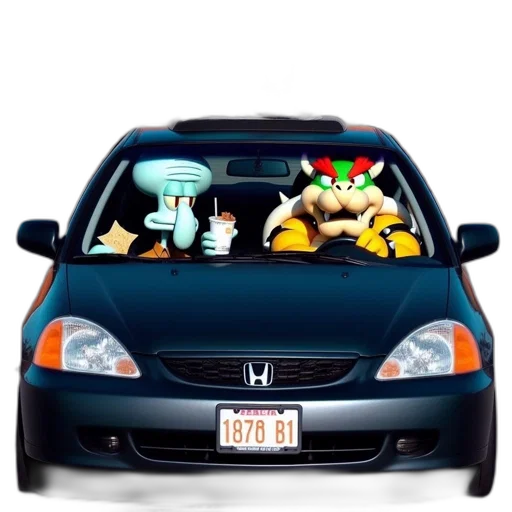 car, hat, concept art, 3d render transparent PNG cut-out