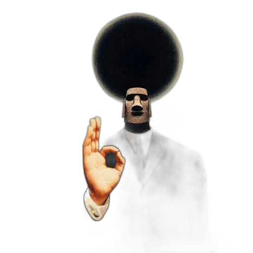 staff, hat, hair, face transparent PNG cut-out