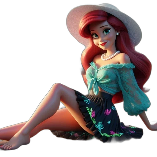 dress, hat, crown, 3d render transparent PNG cut-out