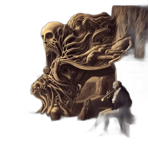 creature, mask, dragon, crown transparent PNG cut-out