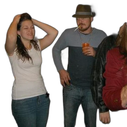 hat, jacket, staff, woman transparent PNG cut-out