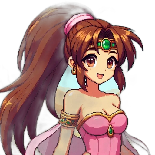dress, crown, staff, weapon transparent PNG cut-out