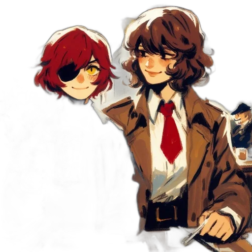staff, jacket, concept art, anime transparent PNG cut-out