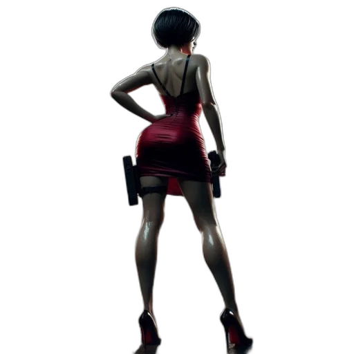 dress, weapon, concept art, 3d render transparent PNG cut-out
