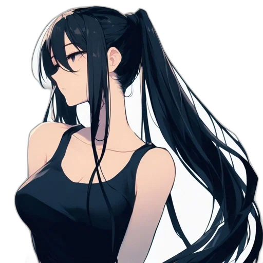 dress, staff, hair, face transparent PNG cut-out