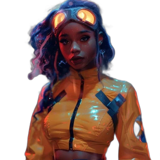 jacket, face, robot, concept art transparent PNG cut-out