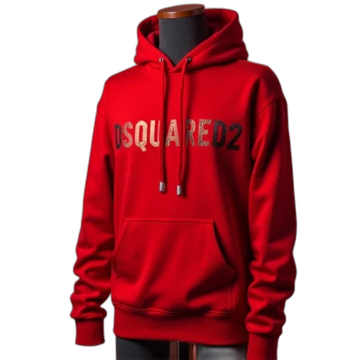 jacket, 3d render, red, dsquared² transparent PNG cut-out