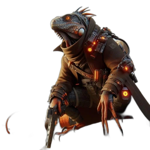 dragon, staff, creature, weapon transparent PNG cut-out