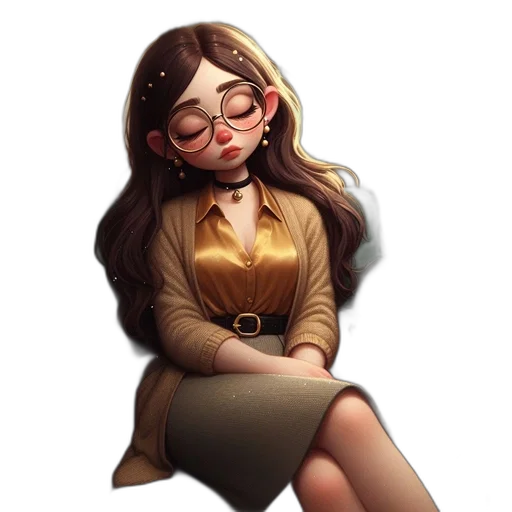 dress, staff, jacket, face transparent PNG cut-out