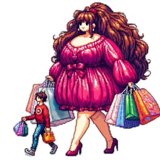 dress, jacket, pixel art, vaporwave transparent PNG cut-out