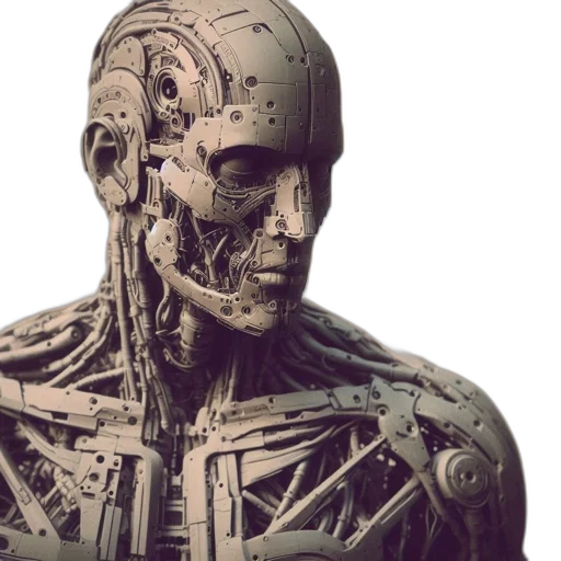 robot, face, mask, cyberpunk transparent PNG cut-out