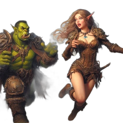 fantasy art, concept art, comic book art, pixel art transparent PNG cut-out