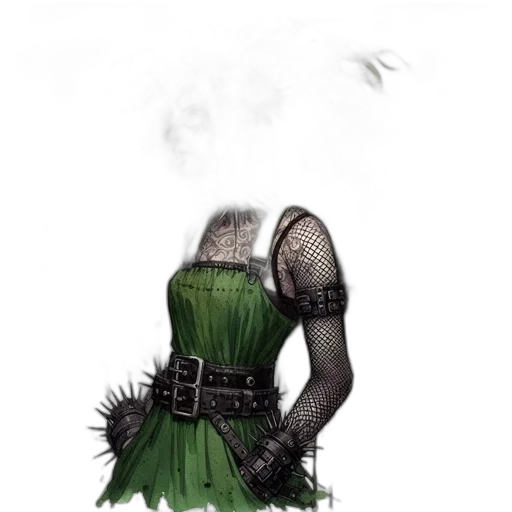 dress, mask, crown, staff transparent PNG cut-out