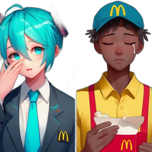 food, concept art, anime, vaporwave transparent PNG cut-out