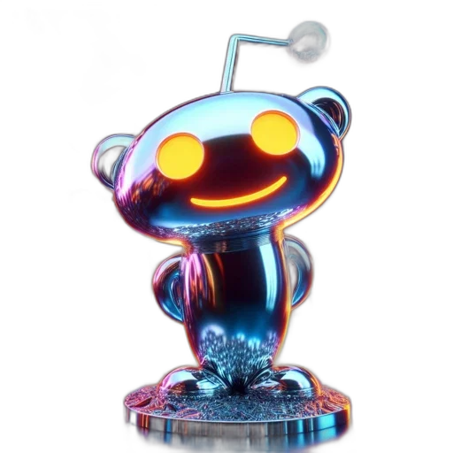 robot, staff, 3d render, concept art transparent PNG cut-out